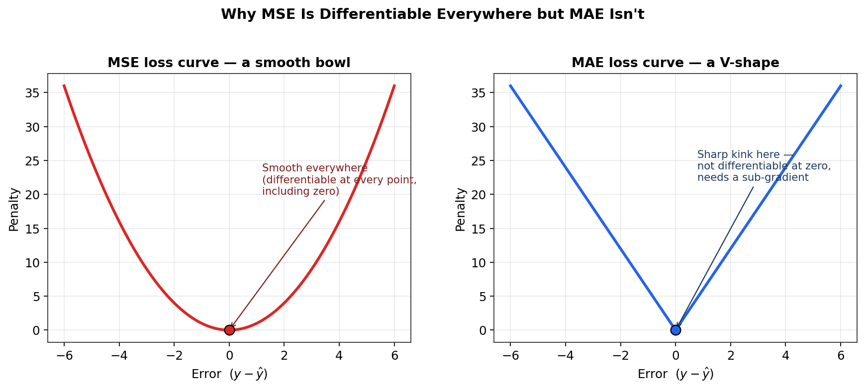 MSE MAE curve shape